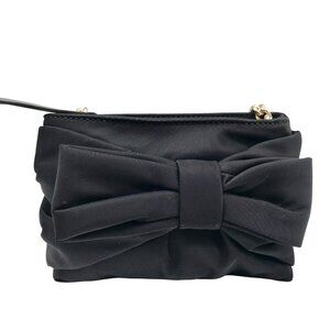 Kate Spade Black Nylon Bow Skipper Mini Crossbody Bag